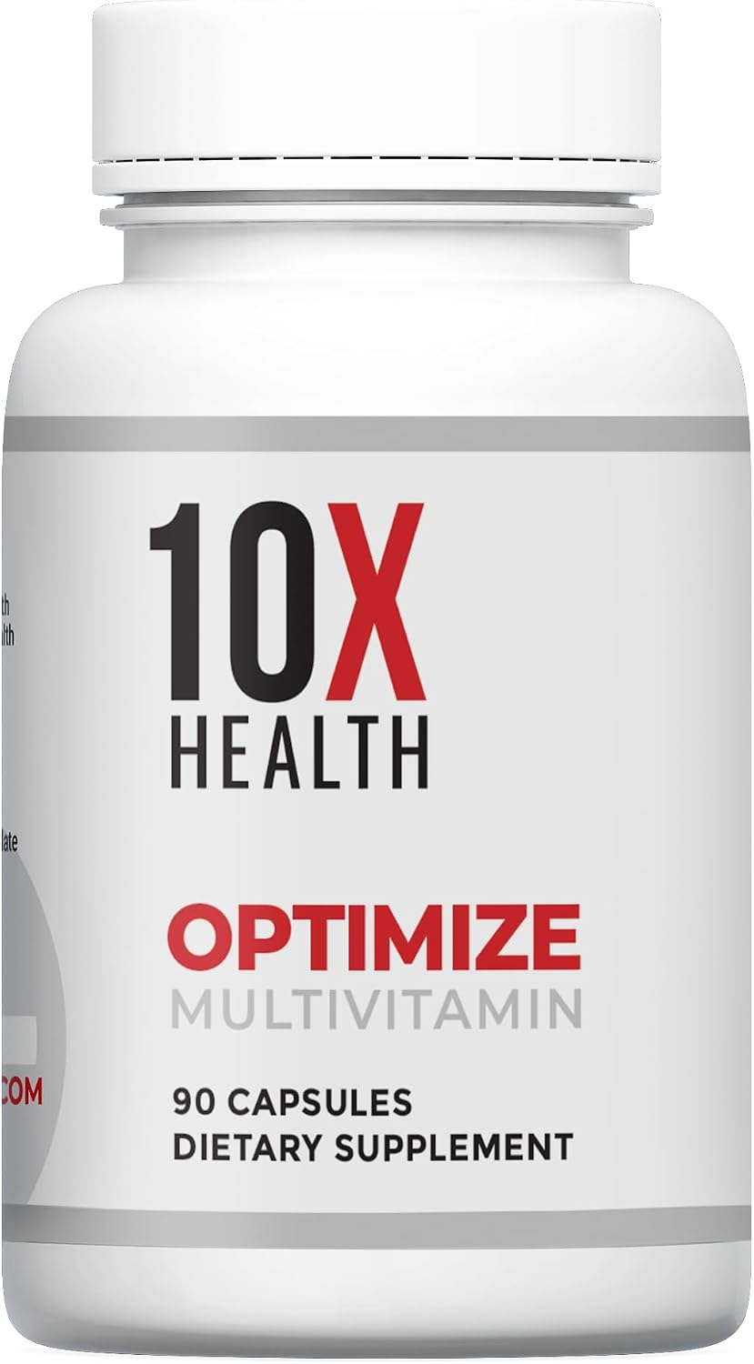 10X Health Optimize Methylated Multivitamin for Men and Women - 90 Capsules