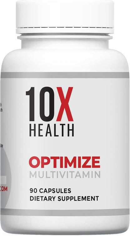 10X Health Optimize Methylated Multivitamin for Men and Women - 90 Capsules